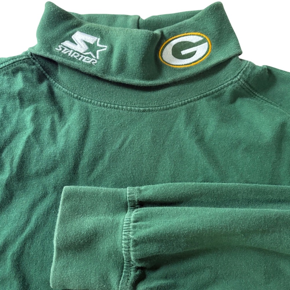 VTG 90s Green Bay Packers Starter Turtleneck Shirt L NFL Pro Line Embroidered